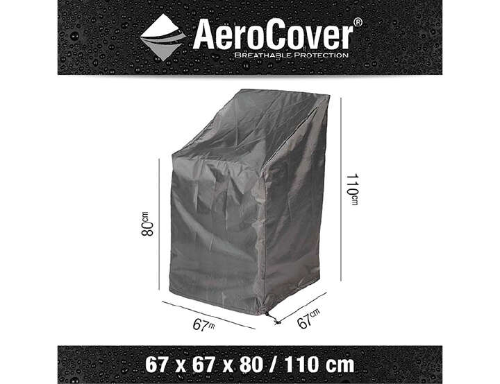 AeroCover Atmungsaktive Schutzhülle für Stapelstühle 67x67xH80/110 cm